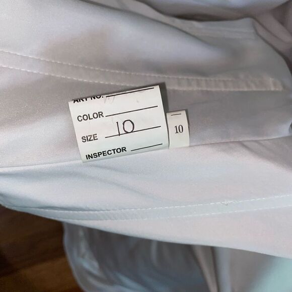 Wedding gown brand new custom made halter top w/beading and embroidery sz 10 - Picture 6 of 15